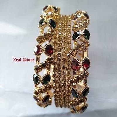 Fancy & Stylish Kara set With Bangles (6 Pcs) Mul