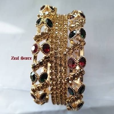 Fancy & Stylish Kara set With Bangles (6 Pcs) Mul