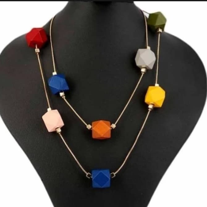 Fancy & Stylish Beads Mala (Multicolor) For Girls