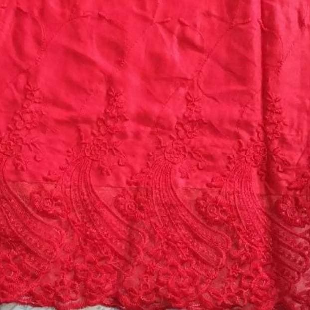 Linen Embroidered Trouser Bell Bottom For Ladies