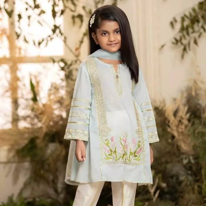Embroidered Linen(Wedding Collection)2Pcs Unstitch-Kids 2021