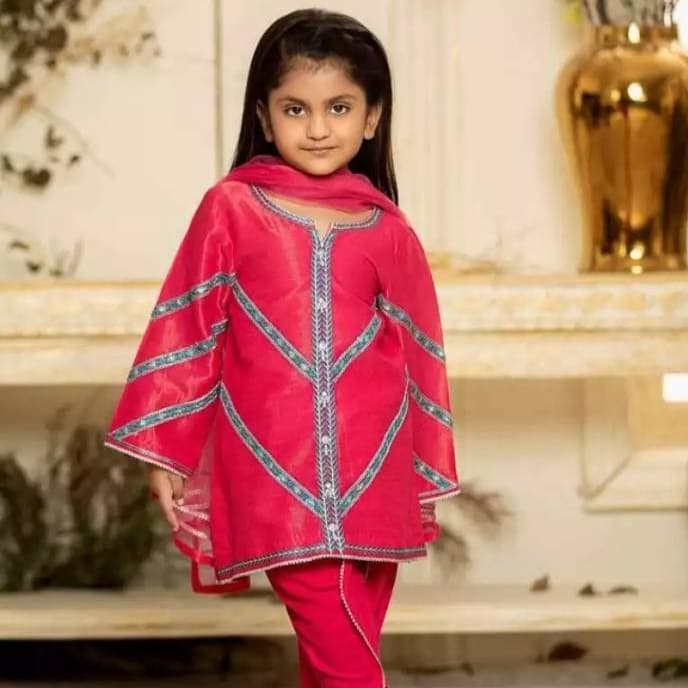 Embroidered Linen(Wedding Collection)2Pcs Unstitch-Kids 2021