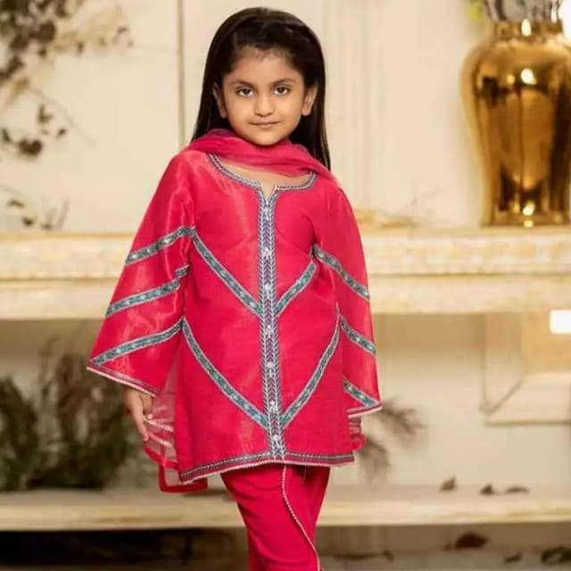 Embroidered Linen(Wedding Collection)2Pcs Unstitch-Kids 2021