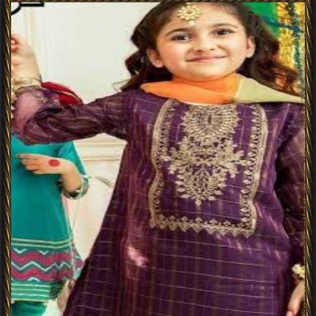 Embroidered Lawn(Air Jet Lawn 90×70) 2Pcs Unstitch-Kids
