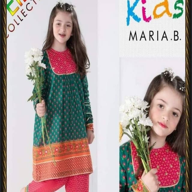 Embroidered Lawn(Air Jet Lawn 90×70) 2Pcs Unstitch-Kids