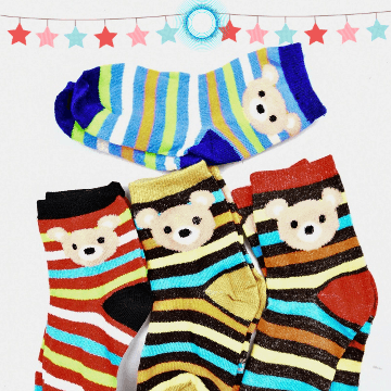 Socks For Baby/Kids Multicolor- Pack Of 4 (Size 1-2 Years)