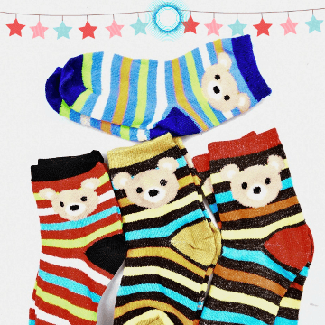 Socks For Baby/Kids Multicolor- Pack Of 4 (Size 2-4 Years)
