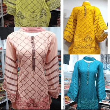 Fancy Chiffon Suit With Patyala Salwar for Girls 3 Pcs