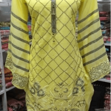 Fancy Chiffon Suit With Patyala Salwar for Girls 3 Pcs