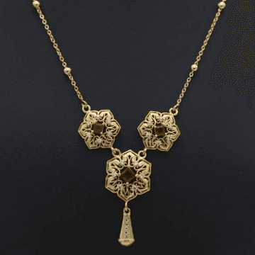 Stylish Pendant Necklace With Balls Chain For Girls