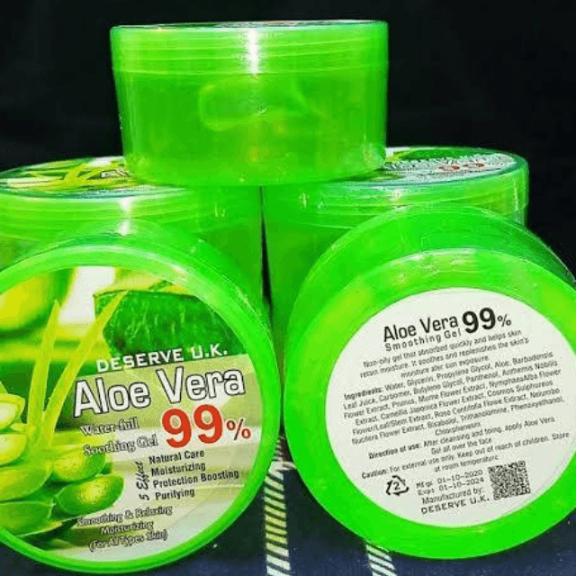 Aloe Vera Gel-99%, Deserve U. K-For All Skin-300 ml