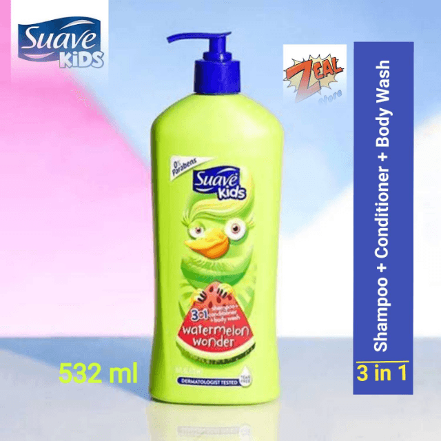 Suave Kids Shampoo-3 In 1- Watermelon Wonder-532 Ml