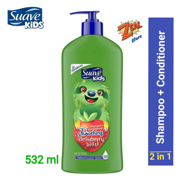 Suave Kids Shampoo-2 In 1- Strawberry Blast- 532 Ml