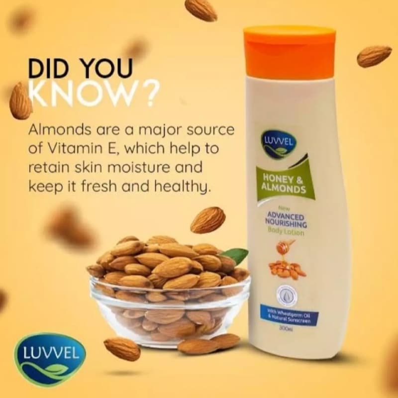 Luvvel-Honey & Almond Body Lotion- 300 ml